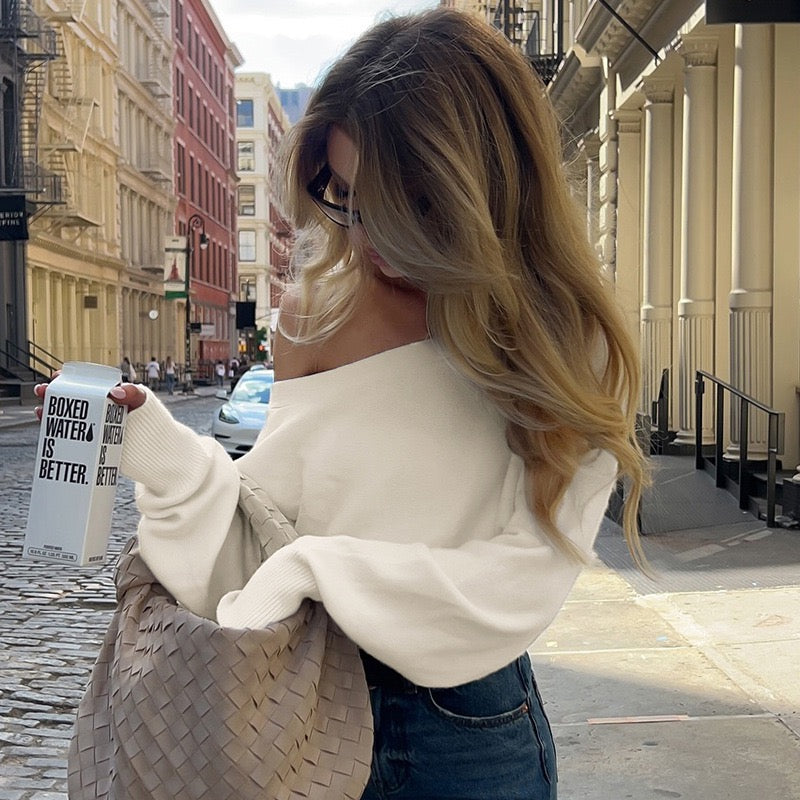 Off-Shoulder Soft Knit